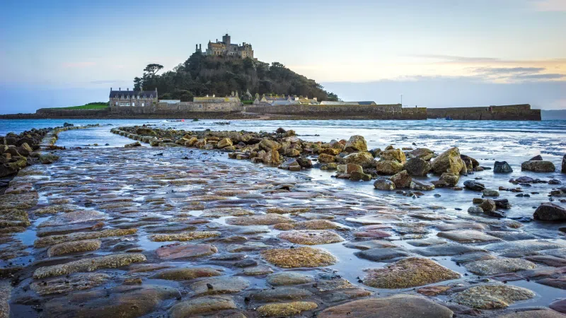 Paddleboarding at St Michael's Mount Cornwall